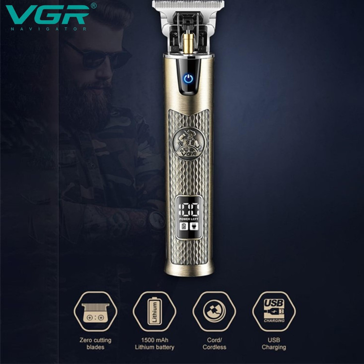 ماشین اصلاح وی جی آر مدل V-983 با تیغه استیل ضد زنگ و فناوری صفر زدن