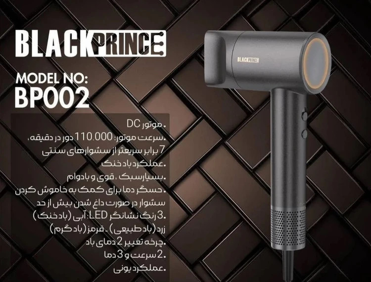 سشوار بلک پرنس ۱۷۰۰ وات BP002