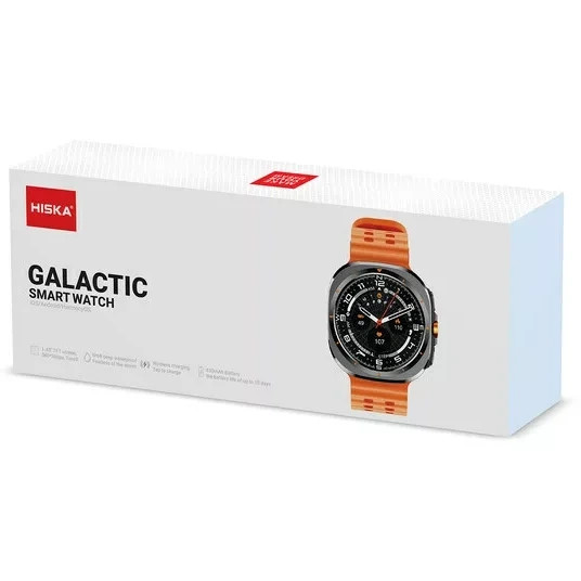 ساعت هوشمند هیسکا مدل GALACTIC با بند سیلیکونی و مقاومت در برابر آب IP68
